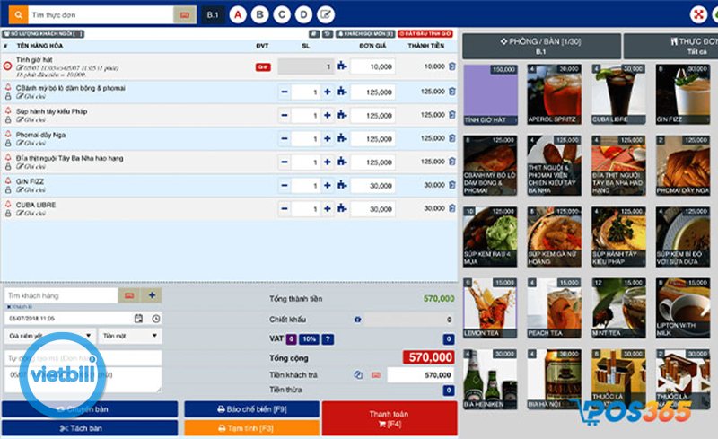 Các phần mềm tính tiền - Quán bar, quán bia