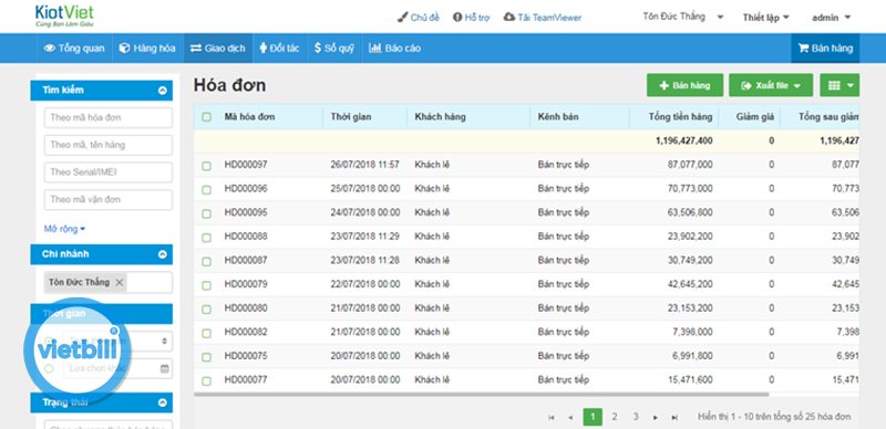 Phần mềm tính tiền quán bar - Tồn kho chi tiết theo chai/shot
