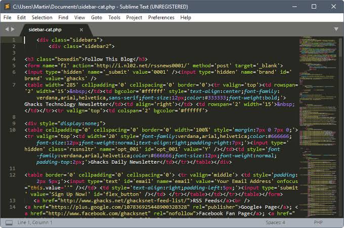 Sublime Text - Giao diện nhanh, nhẹ và ít phân tâm Sublime Text - Giao diện nhanh, nhẹ và ít phân tâm