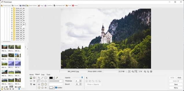 PhotoScape - Bảng tổng quan PhotoScape