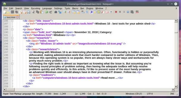 Notepad++ - Phù hợp cho web, script và file cấu hình Notepad++ - Phù hợp cho web, script và file cấu hình