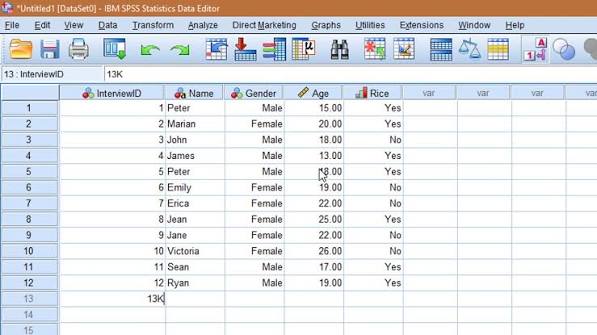 SPSS - Cách nhập và xử lý dữ liệu trong SPSS