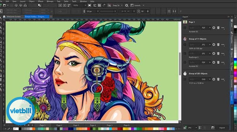 CorelDRAW - Hỗ trợ màu sắc và xuất file đa dạng CorelDRAW - Hỗ trợ màu sắc và xuất file đa dạng