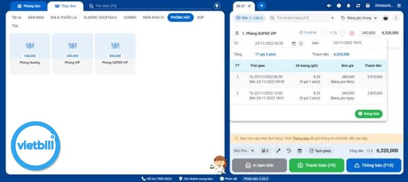 Quản lý quán karaoke - Quản lý giờ vào, giờ ra và phụ phí Quản lý quán karaoke - Quản lý giờ vào, giờ ra và phụ phí