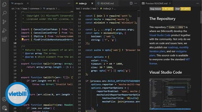 Visual Studio Code - Giao diện trực quan, dễ tùy biến Visual Studio Code - Giao diện trực quan, dễ tùy biến